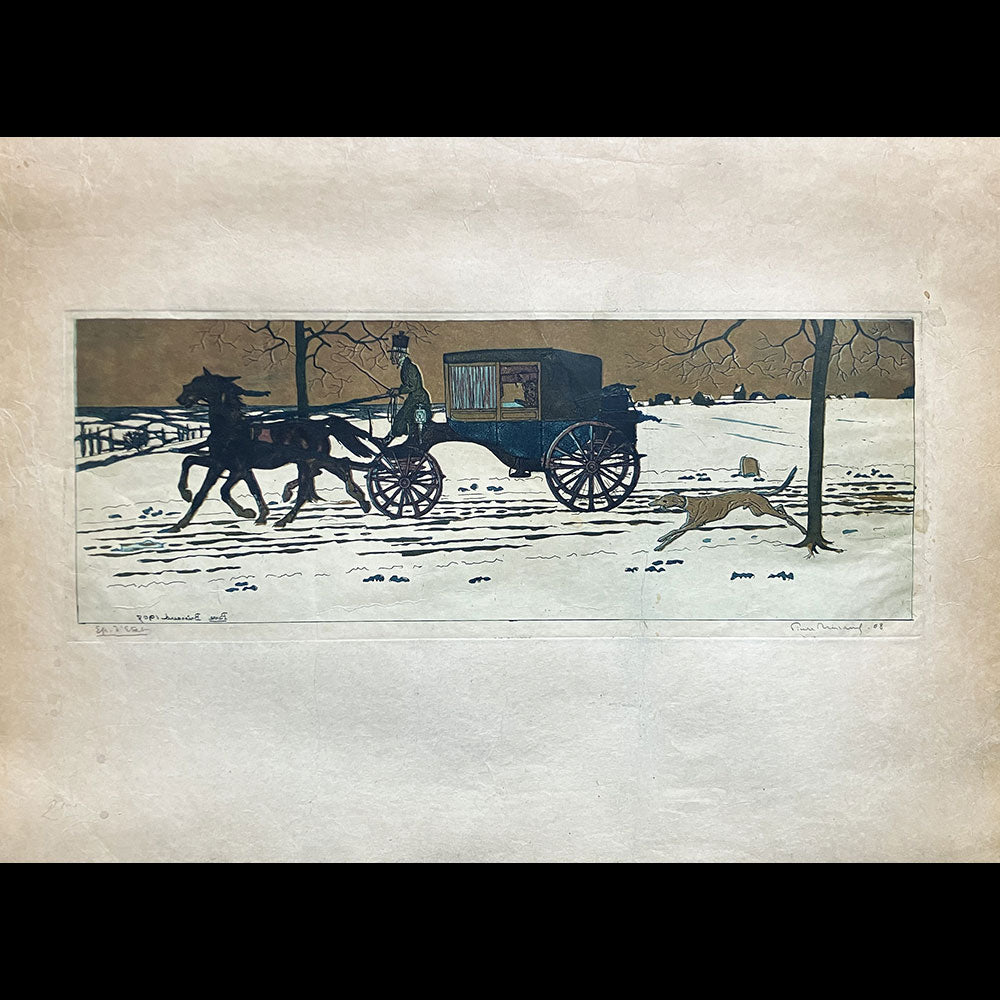 Pierre Brissaud - L'Hiver, épreuve d'état (1907)