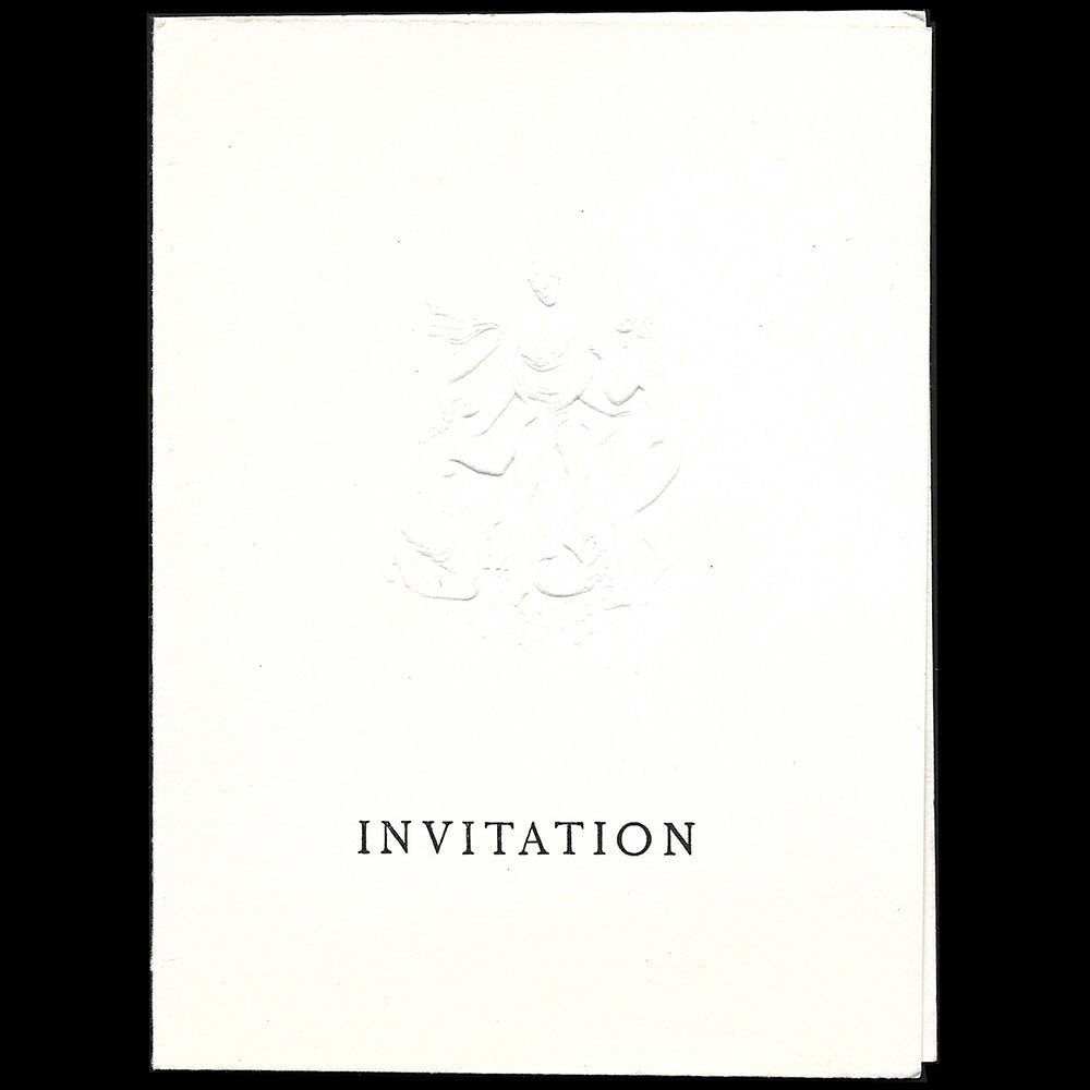 Nina Ricci - Carton d'invitation de la maison de couture, 20 rue des Capucines à Paris (1950s)