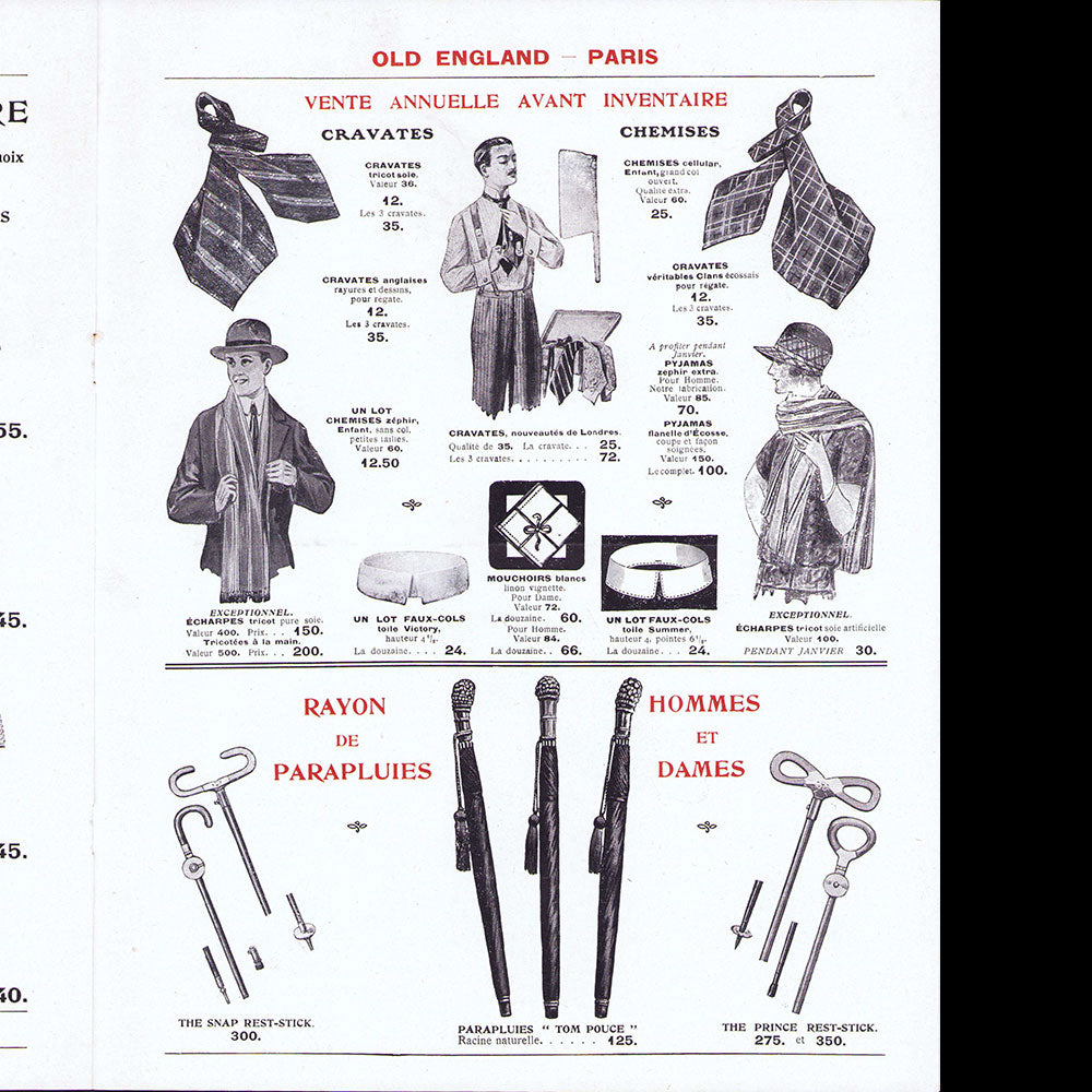 Old England - Vente annuelle avant inventaire du 1er au 31 janvier 1926