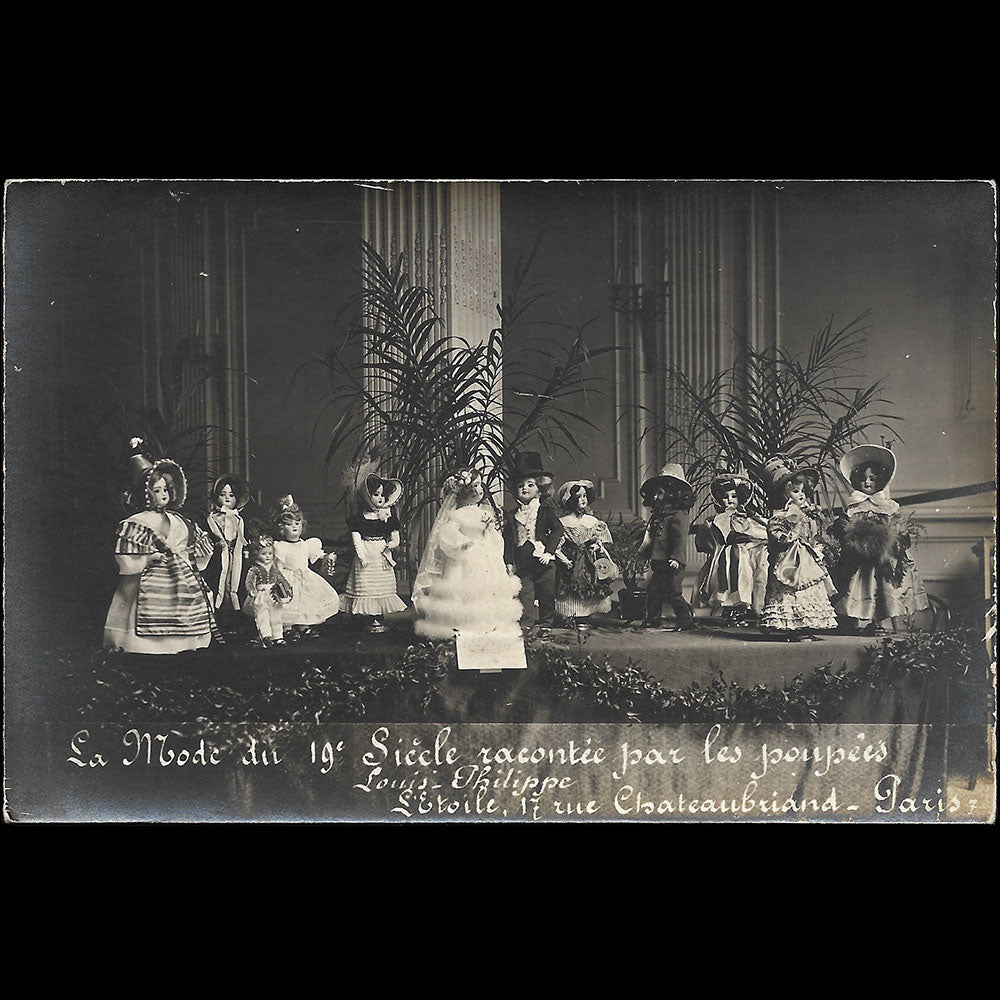 La Mode du dix-neuvième siècle racontée par les poupées, Réunion de deux cartes de l'exposition de l'Etoile (1916)