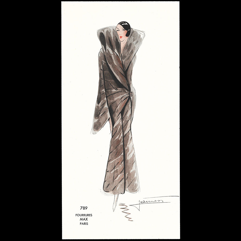 Fourrures Max - Suite de 12 croquis par Madeleine Jeannest (circa 1925-1930)