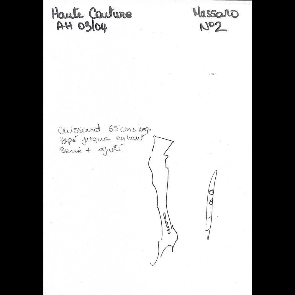 Chanel - Réunion de 20 documents de travail à destination du bottier Massaro (1988-2004)