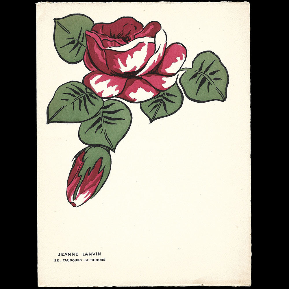 Lanvin - Invitation, Madame Jeanne Lanvin vous présente ses compliments (1912)
