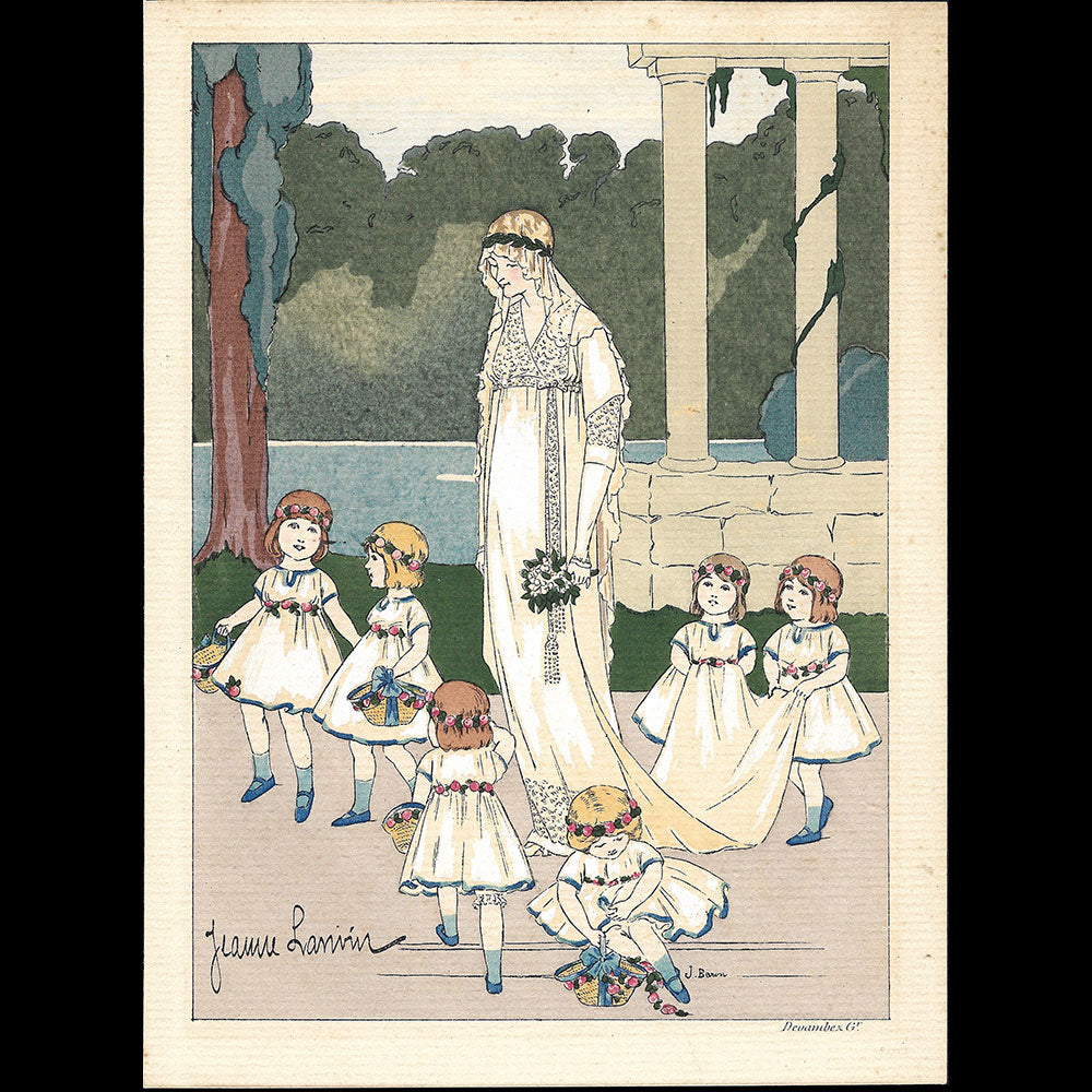 Jeanne Lanvin - La Mariée et ses Demoiselles d'Honneur, invitation à une présentation de modèles (1912)