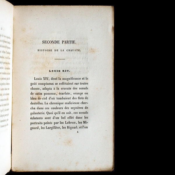 Histoire philosophique, anecdotique et critique de la cravate et du col (1854)