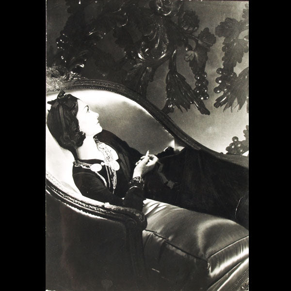Chanel - portrait de Coco Chanel par Horst P. Horst en 1937, tirage postérieur (circa 1960)