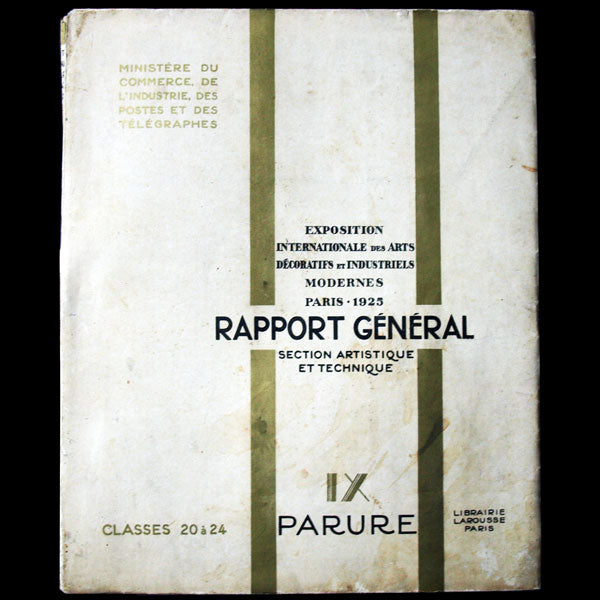 Exposition des Arts Décoratifs Paris 1925 - Rapport général classe 20 à 24, Parure